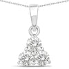 0.51 Carat Genuine Lab Grown Diamond 14K White Gold Pendant