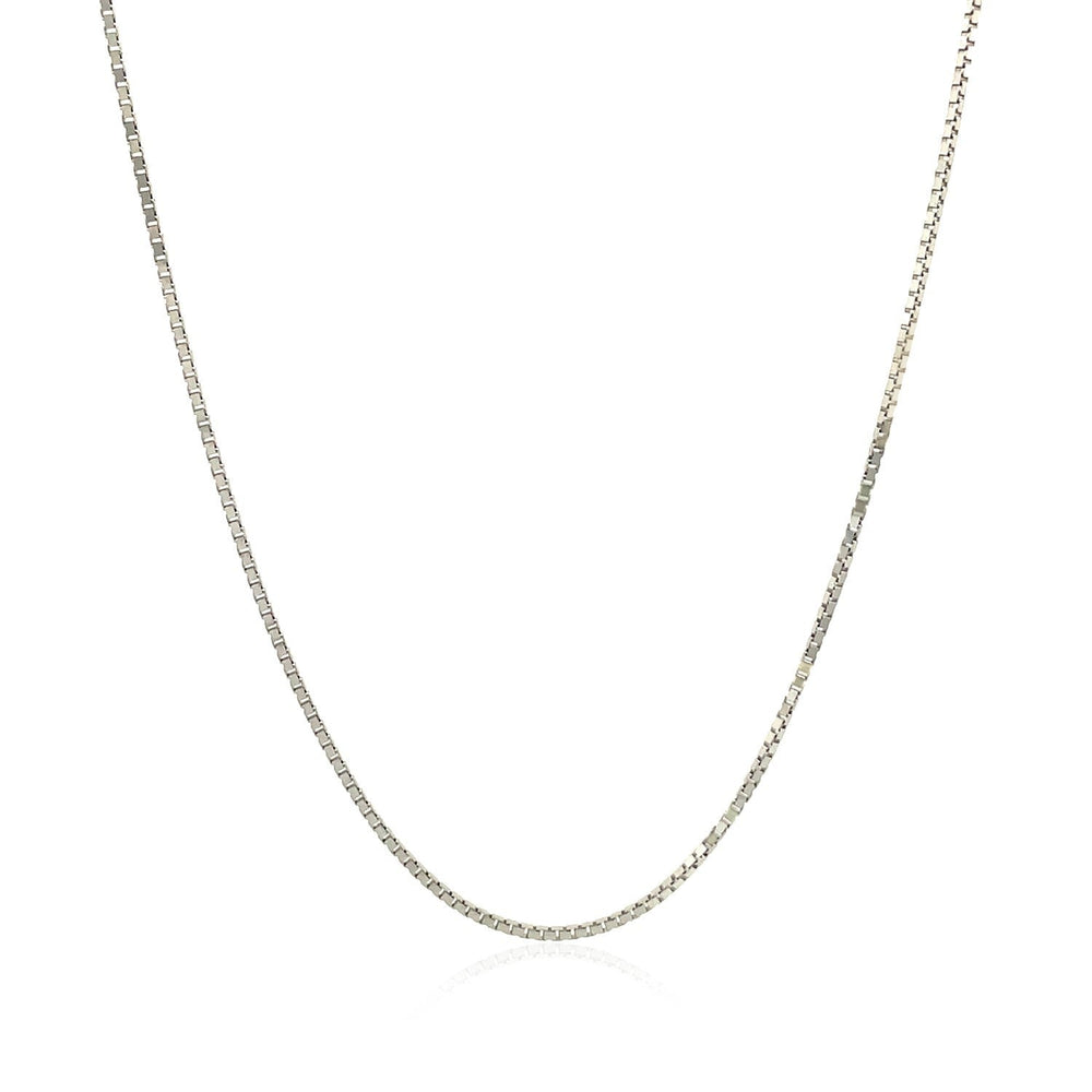10k White Gold Classic Box Chain (0.78 mm)
