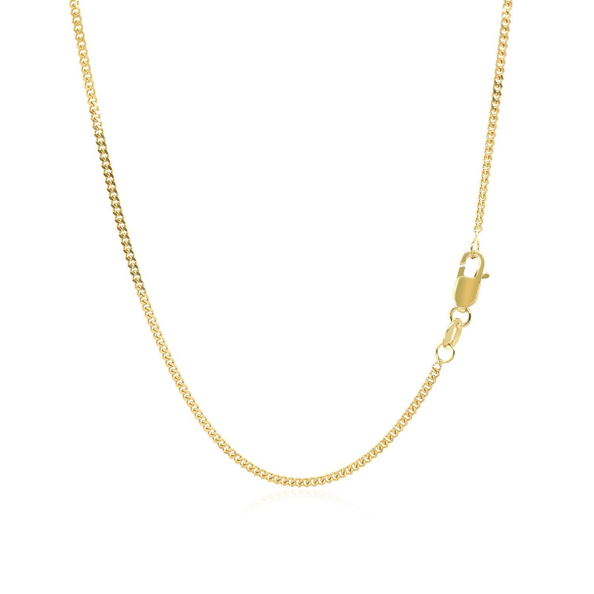 Cadena Eslabón Gourmette de Oro Amarillo de 14k y 1,5mm