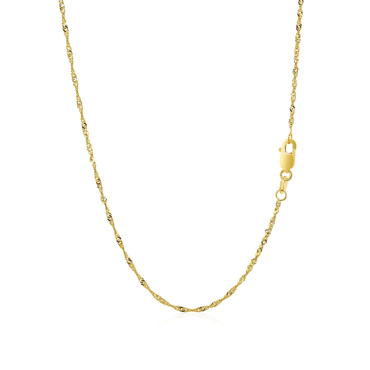Cadena Singapur de oro amarillo de 14k y 1.5mm