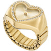 Anillo de reloj de corazón Fossil para mujer