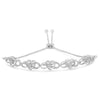 .925 Sterling Silver Miracle Set Diamond Accented Infinity Hearts 6â€-9â€ Adjustable Bolo Bracelet (H-I Color, I2-I3 Clarity)