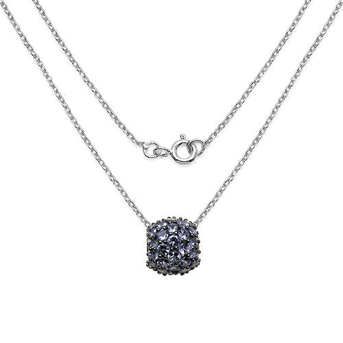 Colgante de plata esterlina .925 con tanzanita genuina de 3.08 quilates