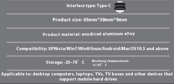 Portable SSD - High-Speed Mobile Solid State Drive with Type-C 3.1