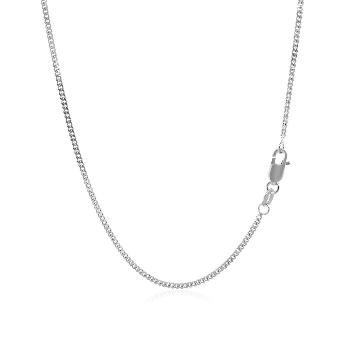 Cadena Gourmette de Oro Blanco de 14k 1.5mm