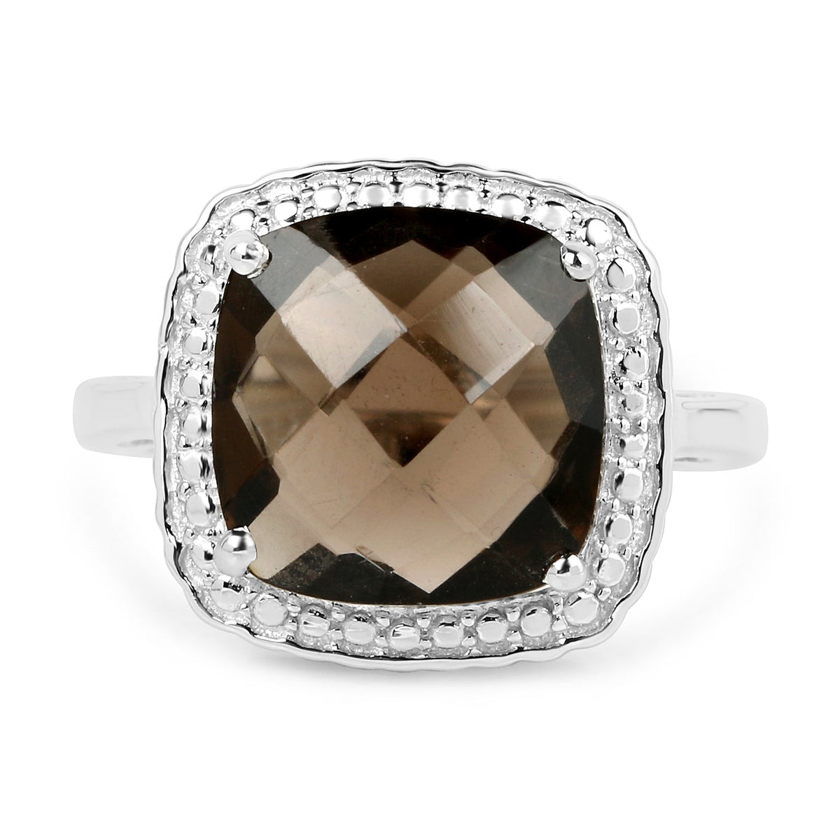 3.96 Carat Genuine Smoky Quartz .925 Sterling Silver Ring - image 3 of 6