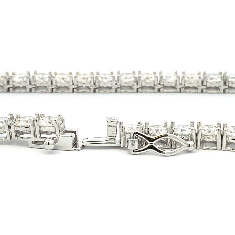 45.00ct Moissanite Tennis Necklace Sterling Silver