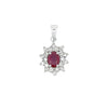 1.65ct Ruby Diamond Fashion Pendants 14KT White Gold