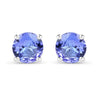 0.94 Carat Genuine Tanzanite .925 Sterling Silver Earrings