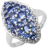 Anillo de plata de ley .925 con tanzanita genuina de 1,25 quilates
