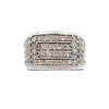 Мужское кольцо из белого золота 10 карат с натуральным бриллиантом 2,04 карата