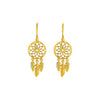 Dream Catcher Earrings in 14k Yellow Gold