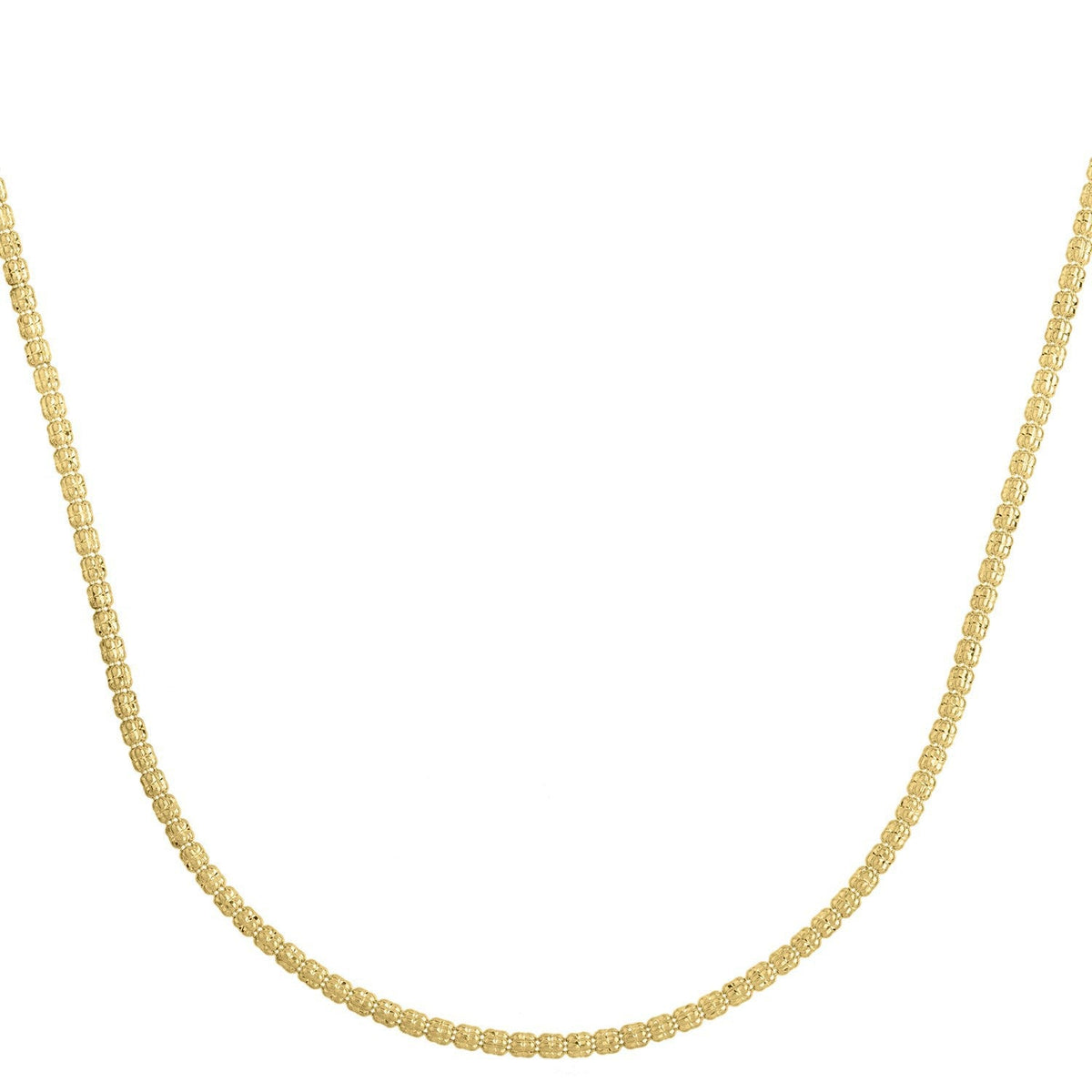 Cadena tipo "Ice Barrel" en oro amarillo de 14k (2.70 mm)