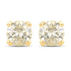 0.98 Carat Genuine LB Diamond 14K Yellow Gold Earrings