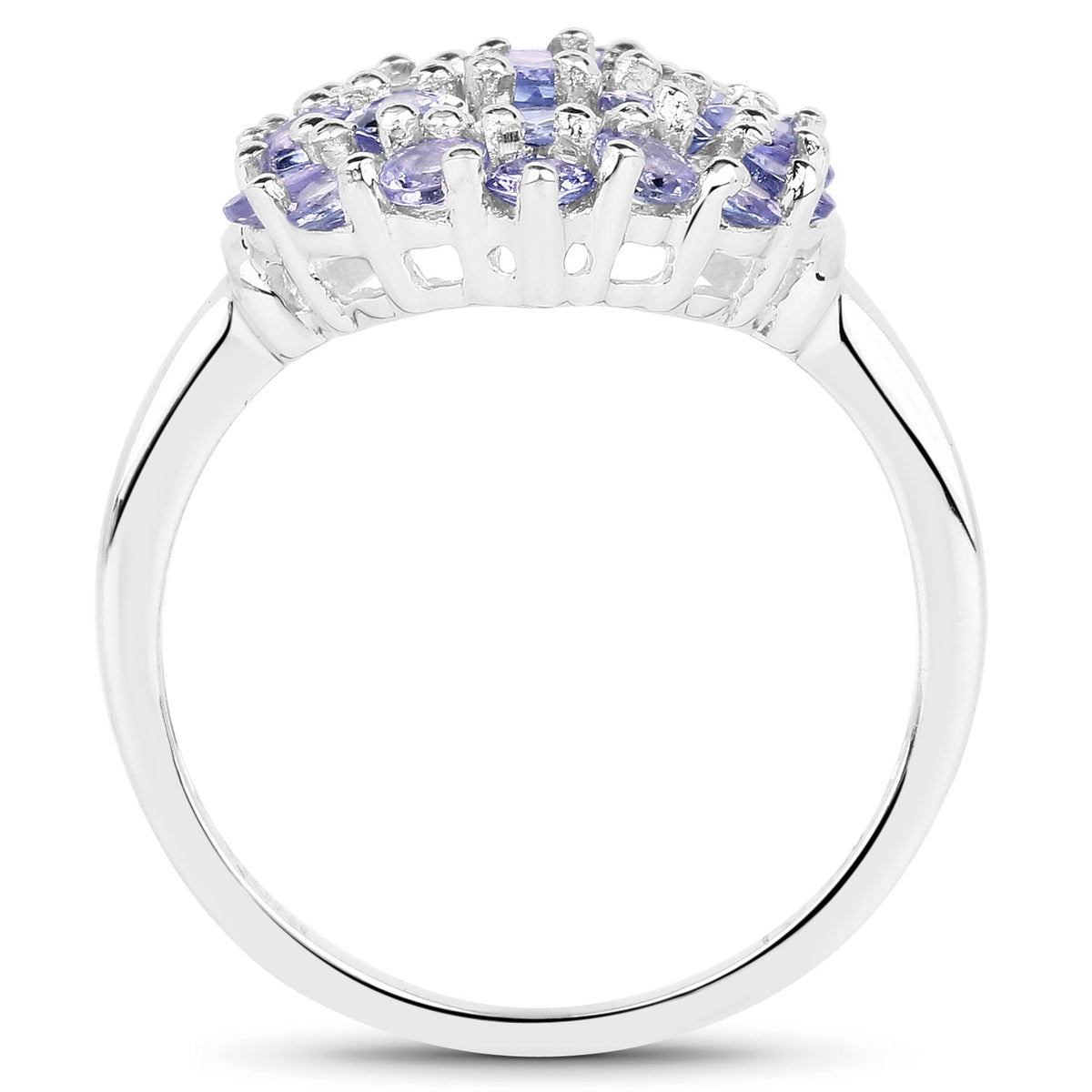 Anillo de Plata de Ley .925 con Tanzanita Genuina de 2.31 Quilates