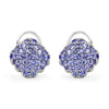 3.14 Carat Genuine Tanzanite .925 Sterling Silver Earrings
