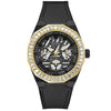 Guess Reloj Analógico de Esfera Redonda Negra para Hombre