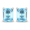 3.20 Carat Genuine Swiss Blue Topaz .925 Sterling Silver Earrings