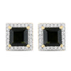 1.55 Carat Genuine Green Tourmaline and White Diamond 14K Yellow Gold Earrings