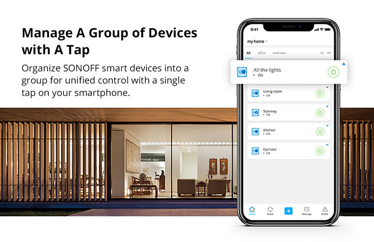 Smart Home Control Switch - Wireless Wi-Fi Remote Control - Compatible with Alexa, Google, Voice Control - App Connection