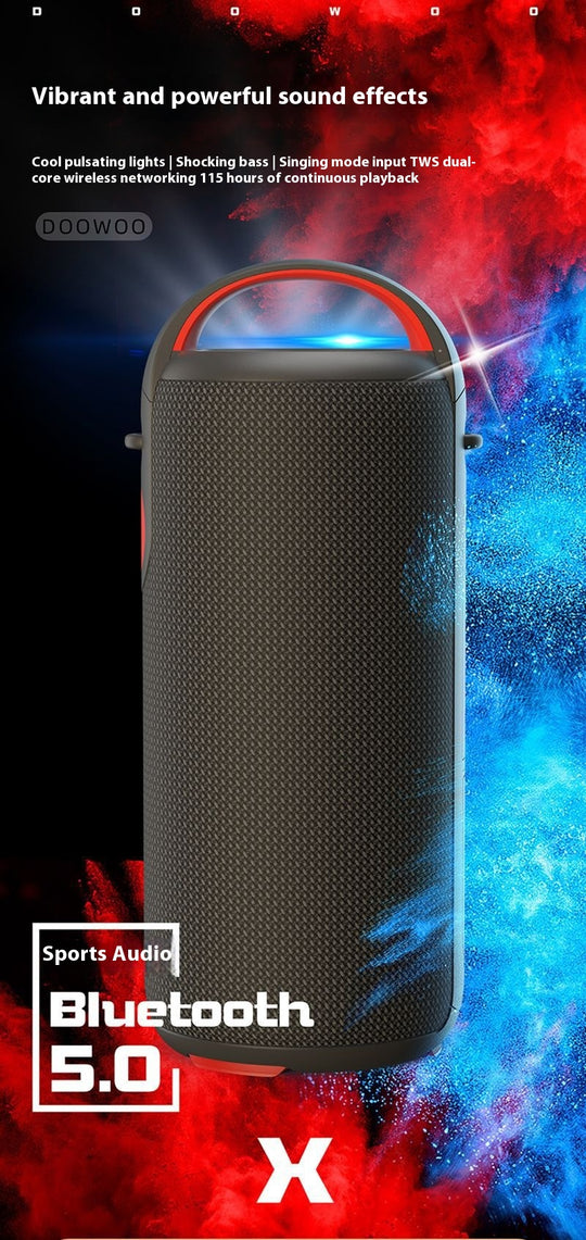 iTech XtremeFlip - Light Show Wireless Speaker - SD Card & Power Bank - Waterproof Bluetooth Speaker