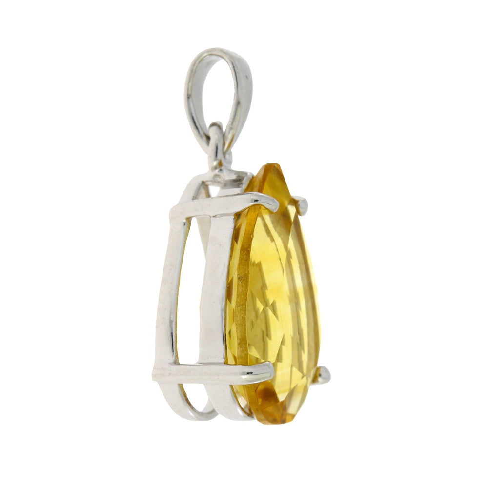 Genuine 3.80ct Citrine Fashion Pendants Sterling Silver