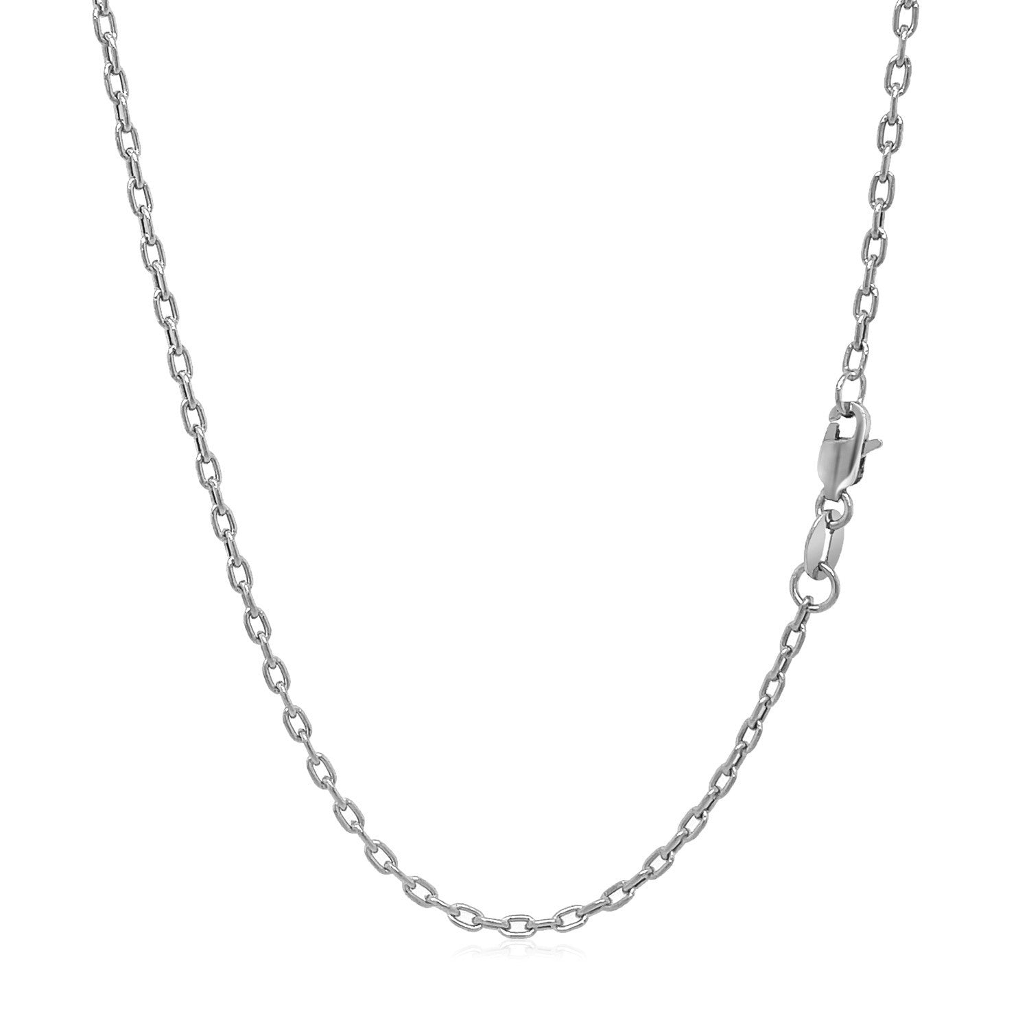 Cadena de cable doble extensible en oro blanco de 14k (1.9mm)