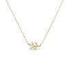 10K Yellow Gold 1/10 Cttw Diamond Leaf and Branch 18
