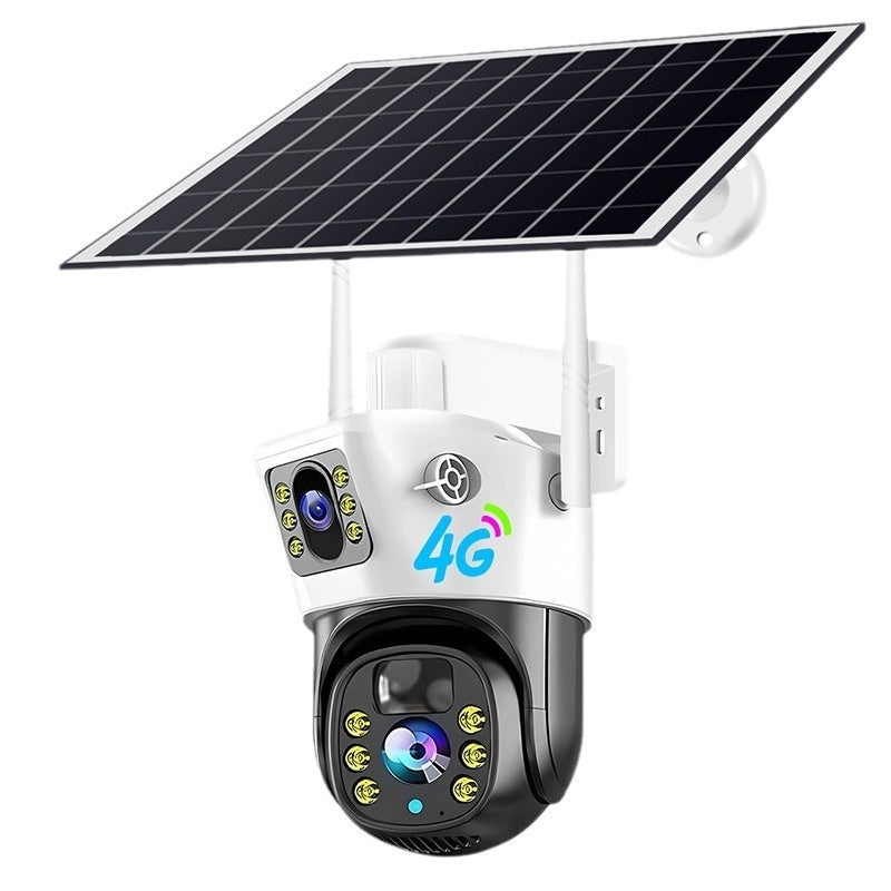 Solar Home Surveillance Camera Dual-screen Outdoor Wifi4g Intelligent Network