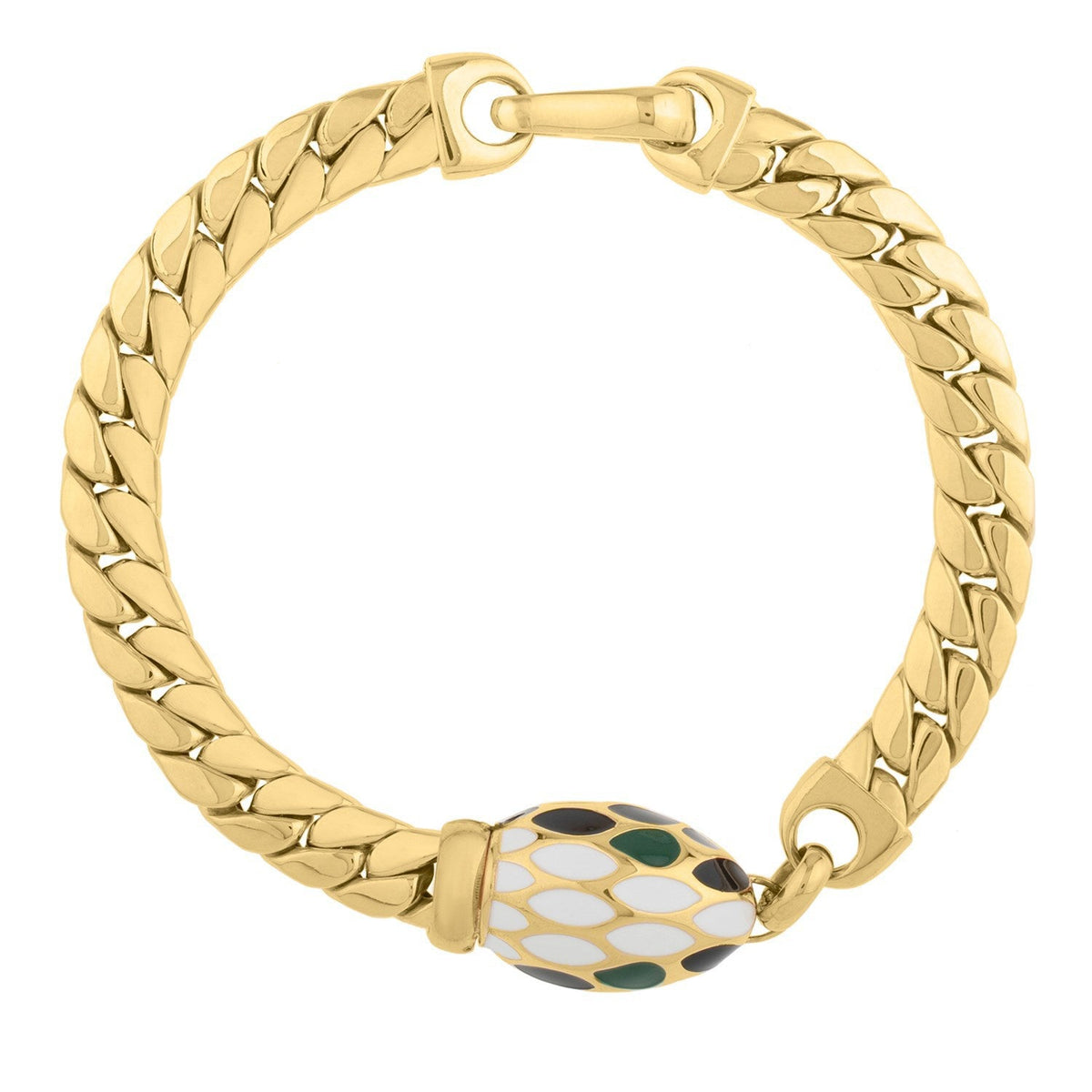 Pulsera de eslabones cubanos de oro amarillo de 14k (7.00 mm)