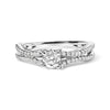 14K White Gold 5/8 Cttw Diamond Split Shank Engagement Ring  (G-H Color, VS2-SI1 Clarity) - Size 7