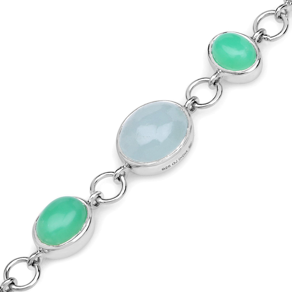 15.67 Carat Genuine Multi Stone .925 Sterling Silver Bracelet - image 4 of 8
