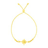 14k Yellow Gold Adjustable Bracelet with Star