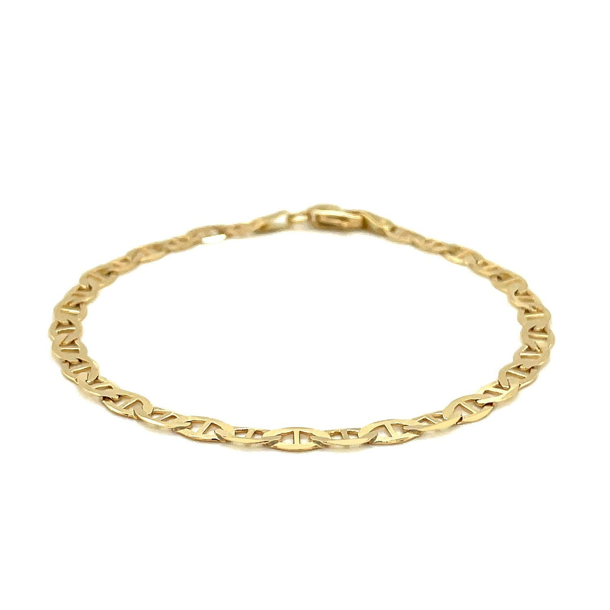 Pulsera Mariner de oro amarillo de 14k de 4,5mm