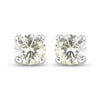 0.71 Carat Genuine White Diamond 14K White Gold Earrings