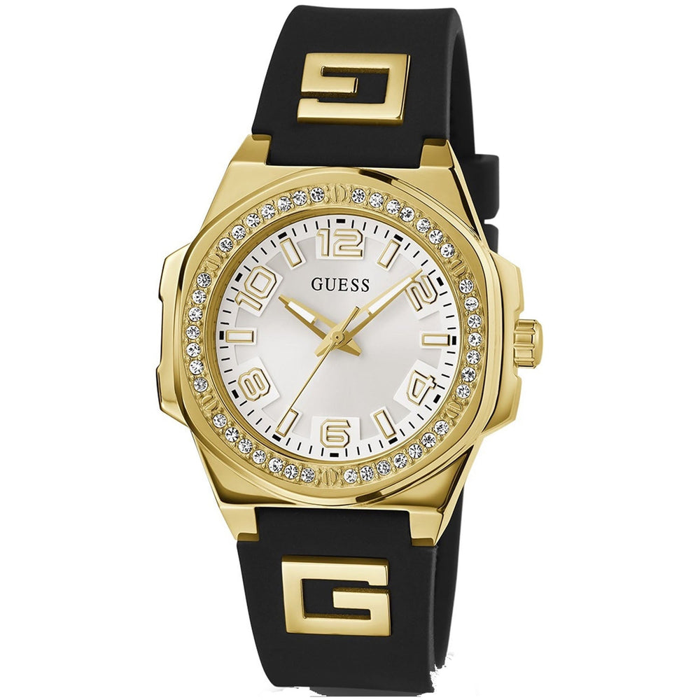 Reloj de pulsera Guess de mujer negro y dorado
