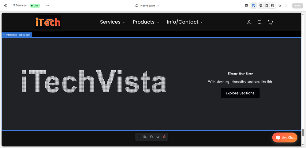 Interactive Particle Text Section - Dynamic, Animated & Lazy-Loading