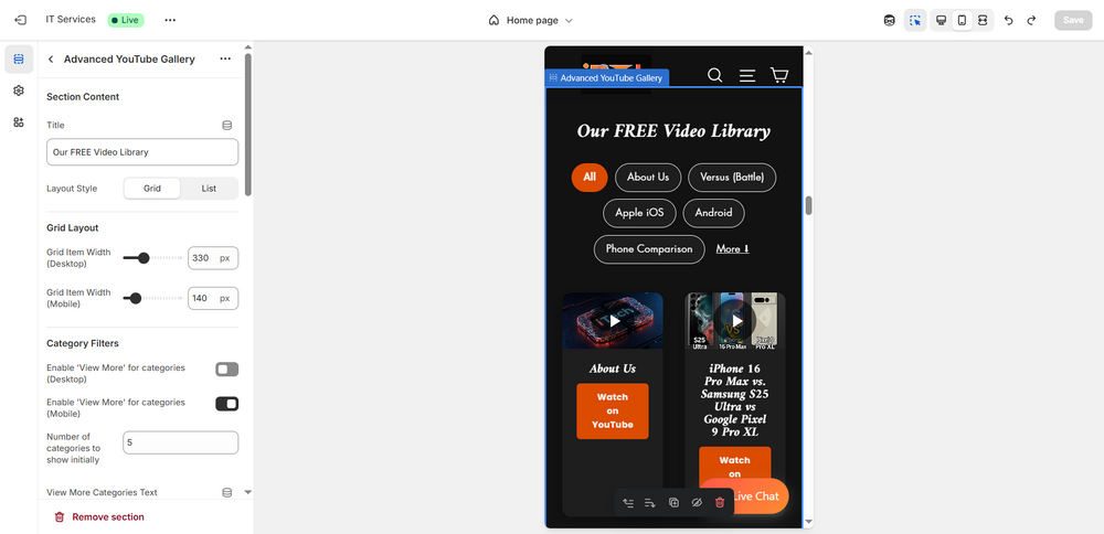 Advanced YouTube Gallery - Showcase Your Videos with Categories & Custom Layouts