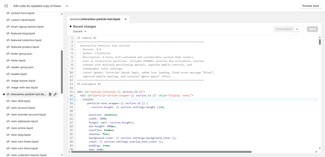 Interactive Particle Text Section - Dynamic, Animated & Lazy-Loading