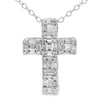 .50ct Diamond Cross Religious Pendant 10KT White Gold