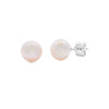 Natural FW Pearl Stud Earrings 14KT White Gold
