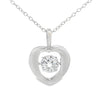 Colgante Corazón Amor de Moissanita de 1,00 ct en Plata de Ley