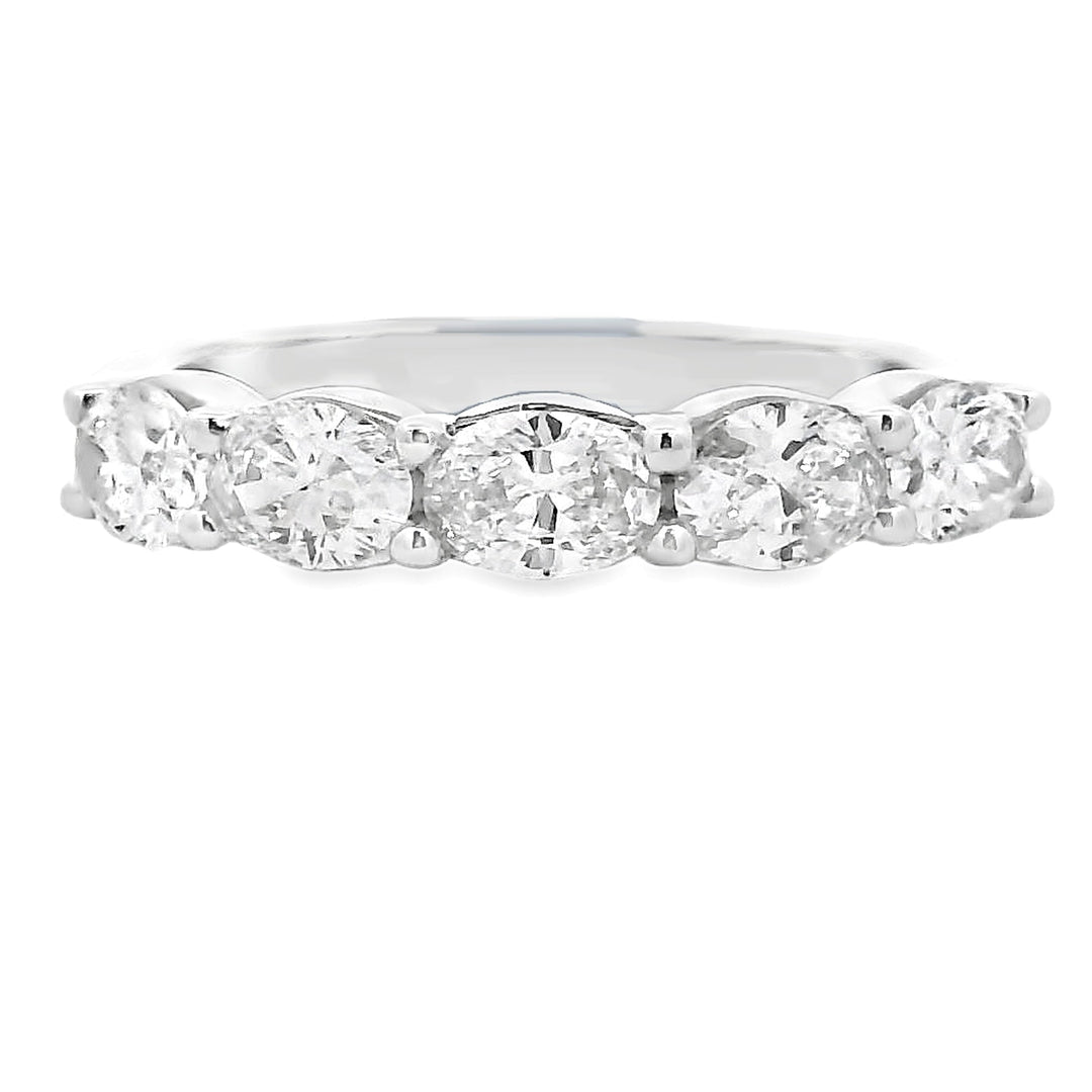 Lab Grown Diamond Wedding Band Ring 14KT White Gold