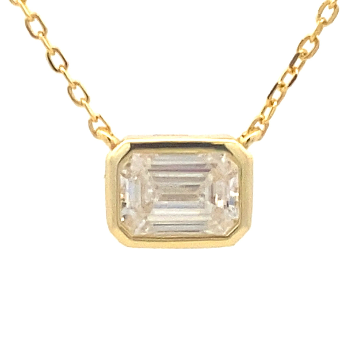 Colgante de moissanita natural de 0,85 ct en plata de ley
