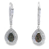 .87ct Quartz Diamond Dangle Earrings 10KT White Gold