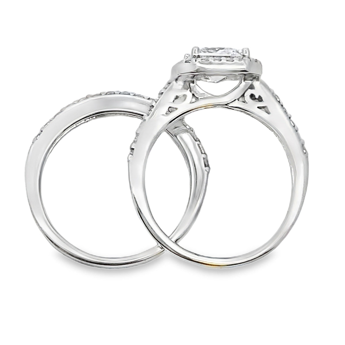 Circón cúbico natural CZ Plata de ley nupcial