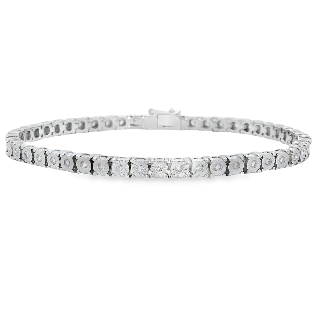 Lab Grown Diamond Tennis Bracelet Sterling Silver
