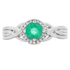 Genuine .58ct Emerald Zircon Ring Sterling Silver
