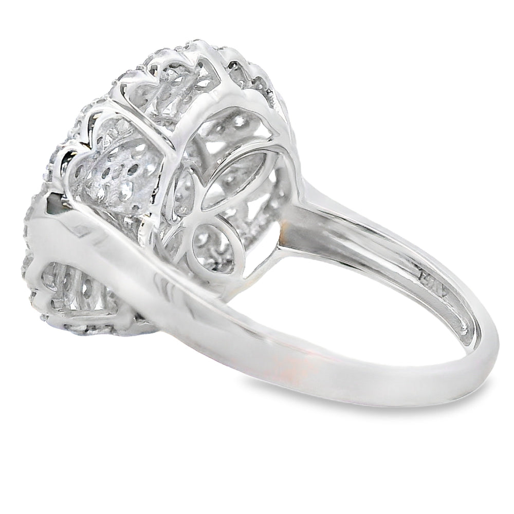 Genuine .85ct Diamond Ring 14KT White Gold