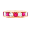 2.50ct Ruby Diamond Wedding Band Ring 14KT Yellow Gold